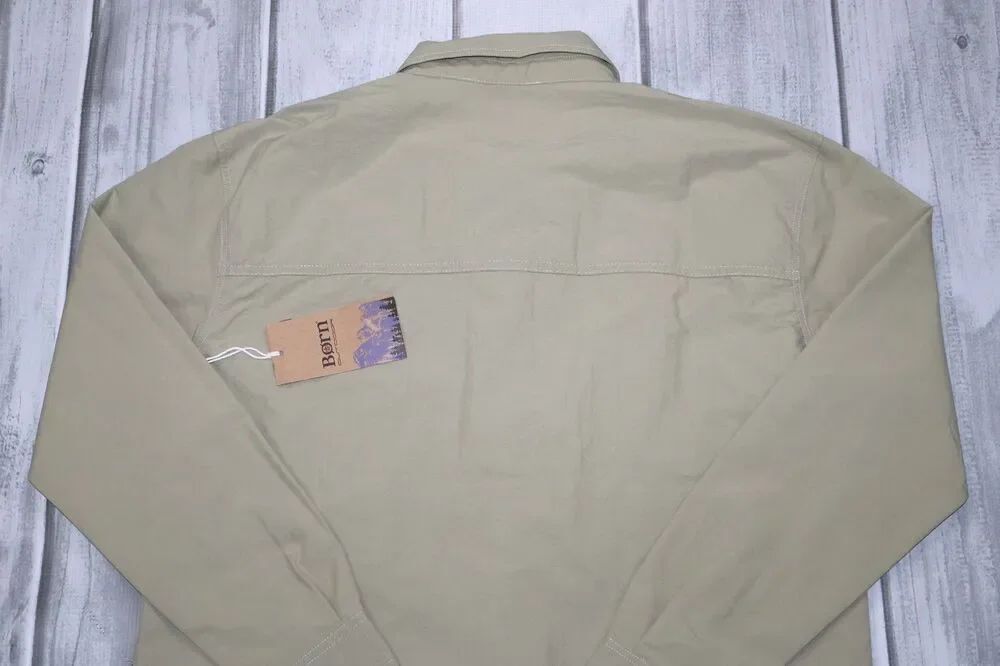 NEW Børn (Born) Outdoors Women's Button Down Shirt Olive Green 100% Nylon - Picture 9 of 10